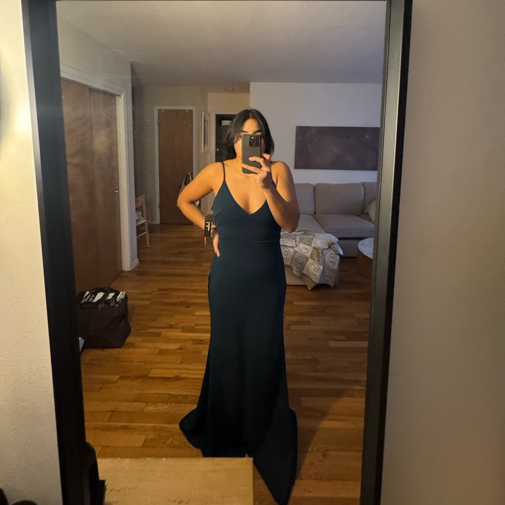 Lulus Forest Green Maxi Bridesmaid Dress New With Tags Floor Length